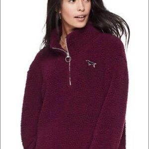 VS PINK Sherpa Quarter Zip